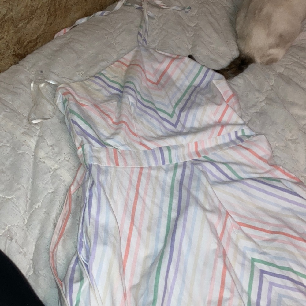 Brand new large New York and company chevron rainbow dress